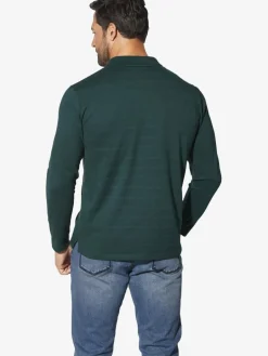 Jan Vanderstorm Poloshirts<Herren Langarm-Poloshirt - MAKSE grün bedruckt