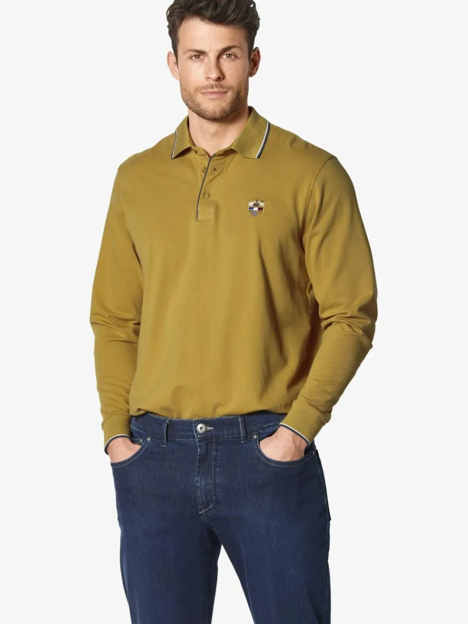 Herren BABISTA Poloshirts>Herren Langarm-Poloshirt - MILANVETZO