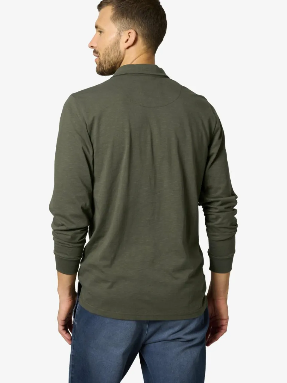 BABISTA Poloshirts<Herren Langarm-Poloshirt - FIOREZONTO oliv uni