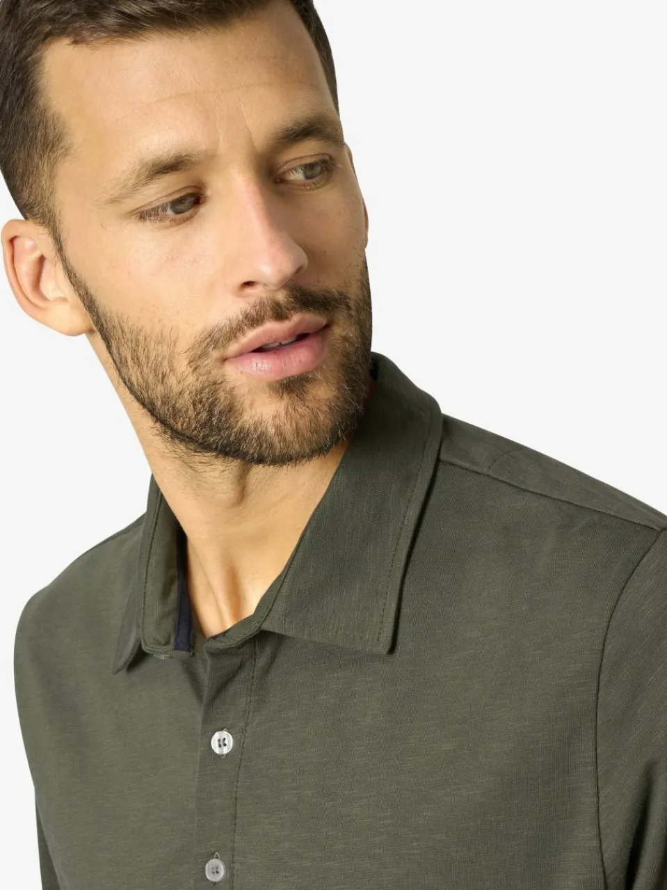 BABISTA Poloshirts<Herren Langarm-Poloshirt - FIOREZONTO oliv uni