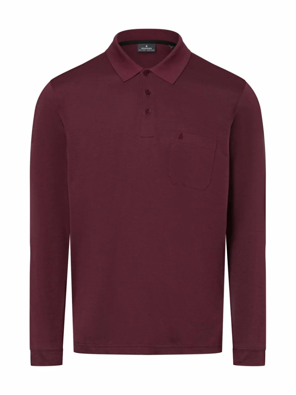 Herren Ragman Poloshirts>Herren Langarm-Poloshirt - bügelleicht