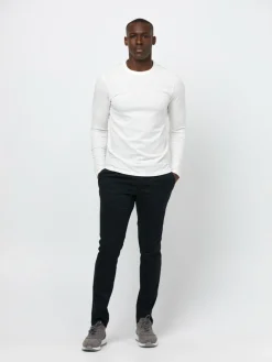 Profuomo Shirts<Herren Langarmshirt weiß uni