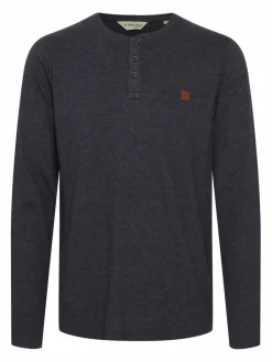 11 Project Shirts<Herren Langarmshirt - PRBonso anthrazit uni