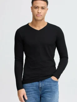 Solid Shirts<Herren Langarmshirt - SDBasil mehrfarbig uni