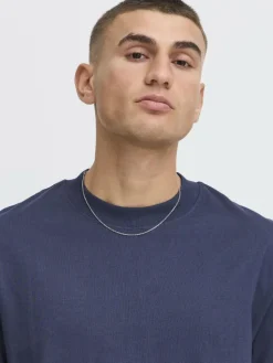 Solid Shirts<Herren Langarmshirt - SDREYNALDO blau uni