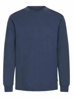 Solid Shirts<Herren Langarmshirt - SDREYNALDO blau uni