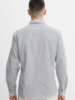 Solid Hemden<Herren Langarmshirt - SDVal blau gestreift