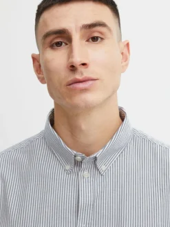 Solid Hemden<Herren Langarmshirt - SDVal blau gestreift