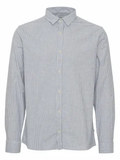 Solid Hemden<Herren Langarmshirt - SDVal blau gestreift