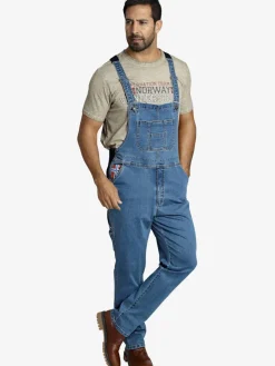 Jan Vanderstorm Hosen<Herren Latzhose - KEARON blau uni