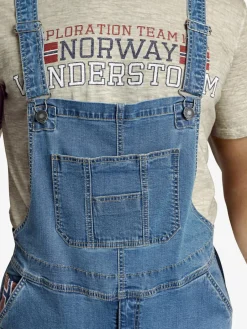 Jan Vanderstorm Hosen<Herren Latzhose - KEARON blau uni