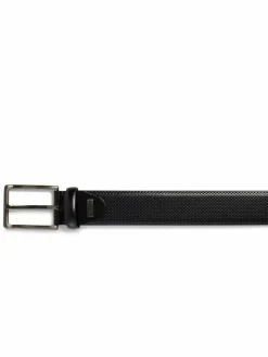 Monti Gürtel & Hosenträger<Herren Ledergürtel - Cambridge schwarz uni