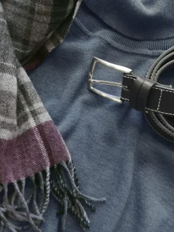 BABISTA Gürtel & Hosenträger<Herren Ledergürtel - MILANVERRO schwarz uni