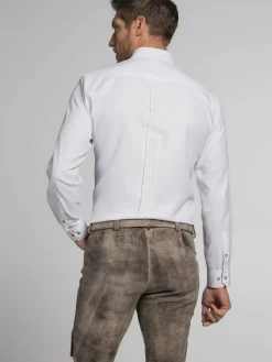 Spieth & Wenksy Hosen<Herren Lederhose - Asmus grau meliert