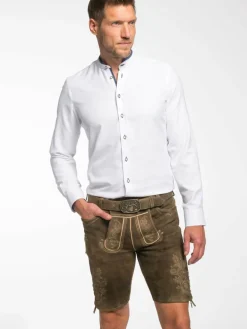 Spieth & Wenksy Hosen<Herren Lederhosen - Erfurt braun uni