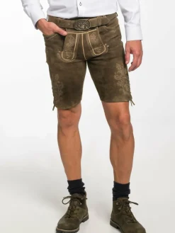 Spieth & Wenksy Hosen<Herren Lederhosen - Erfurt braun uni