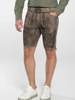 Spieth & Wenksy Hosen<Herren Lederhosen - Lederhose "Fürstenzell" braun uni