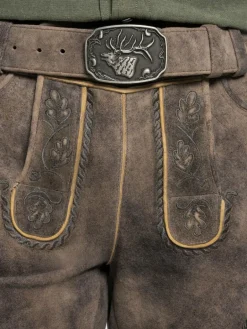 Spieth & Wenksy Hosen<Herren Lederhosen - Lederhose "Fürstenzell" braun uni