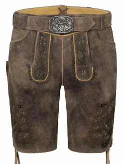 Spieth & Wenksy Hosen<Herren Lederhosen - Lederhose "Fürstenzell" braun uni