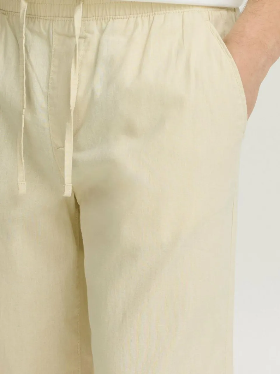 BLEND Hosen<Herren Leinenhose - BHVOLKER beige uni