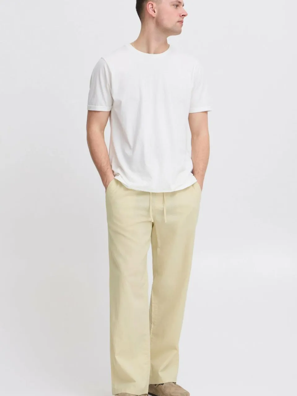 BLEND Hosen<Herren Leinenhose - BHVOLKER beige uni