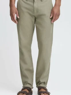 Herren Solid Hosen>Herren Leinenhose - SDLoran