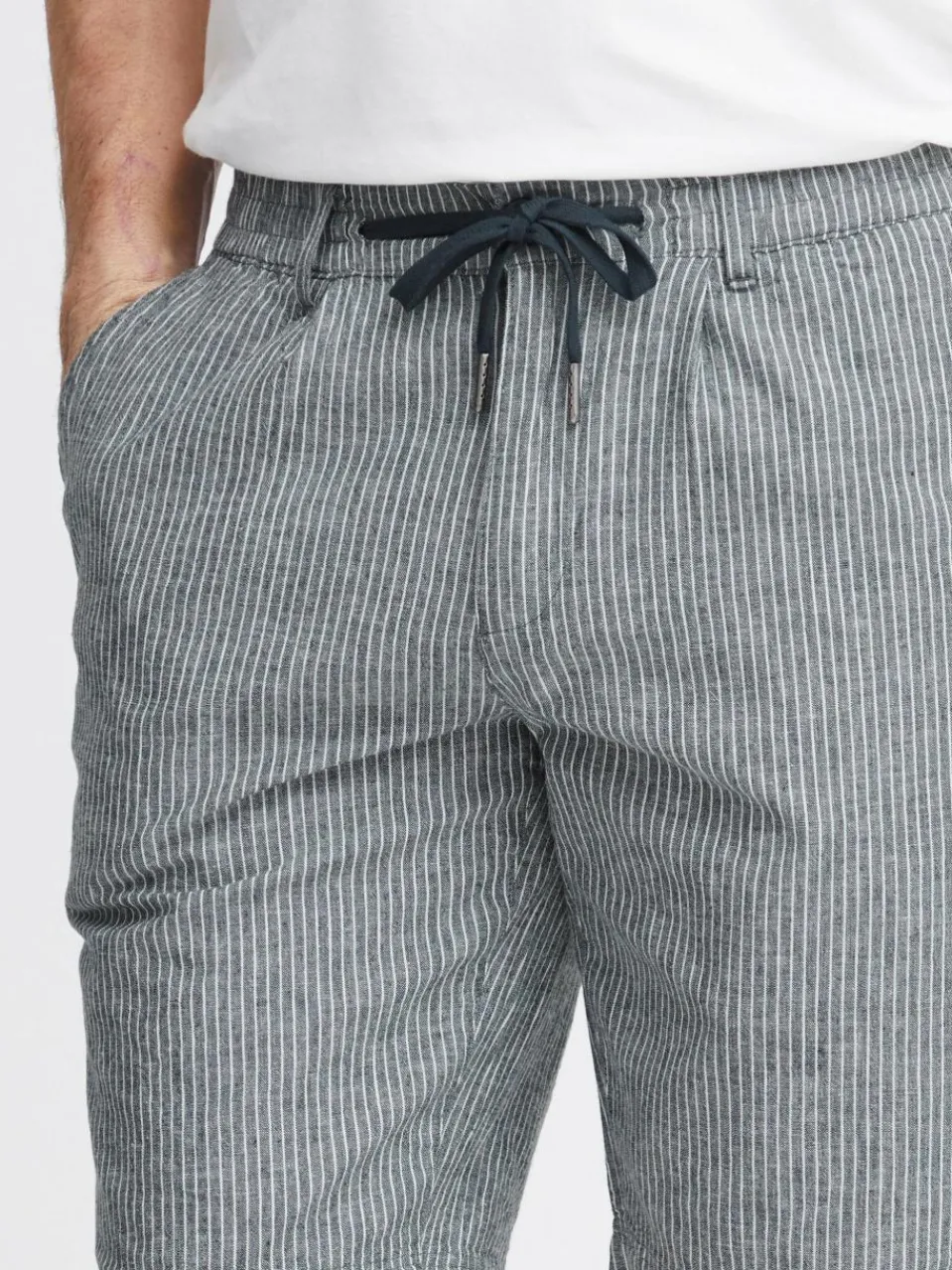 FQ1924 Hosen<Herren Leinenshorts - CFHenry blau gestreift