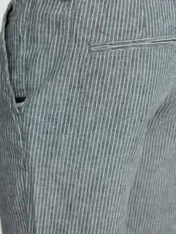 FQ1924 Hosen<Herren Leinenshorts - CFHenry blau gestreift