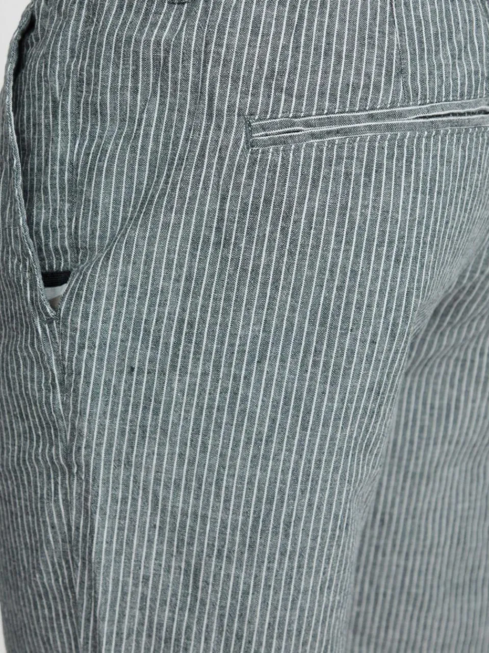 FQ1924 Hosen<Herren Leinenshorts - CFHenry blau gestreift