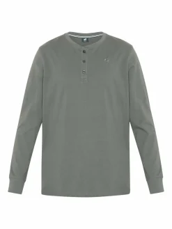 Polo Sylt Shirts<Herren Longsleeve grün uni