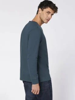 Polo Sylt Shirts<Herren Longsleeve marine blau uni