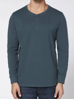Polo Sylt Shirts<Herren Longsleeve marine blau uni