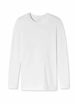 Schiesser Shirts<Herren Longsleeve - 95/5 Originals weiß uni