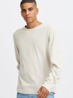 BLEND Shirts<Herren Longsleeve - BHTee beige uni