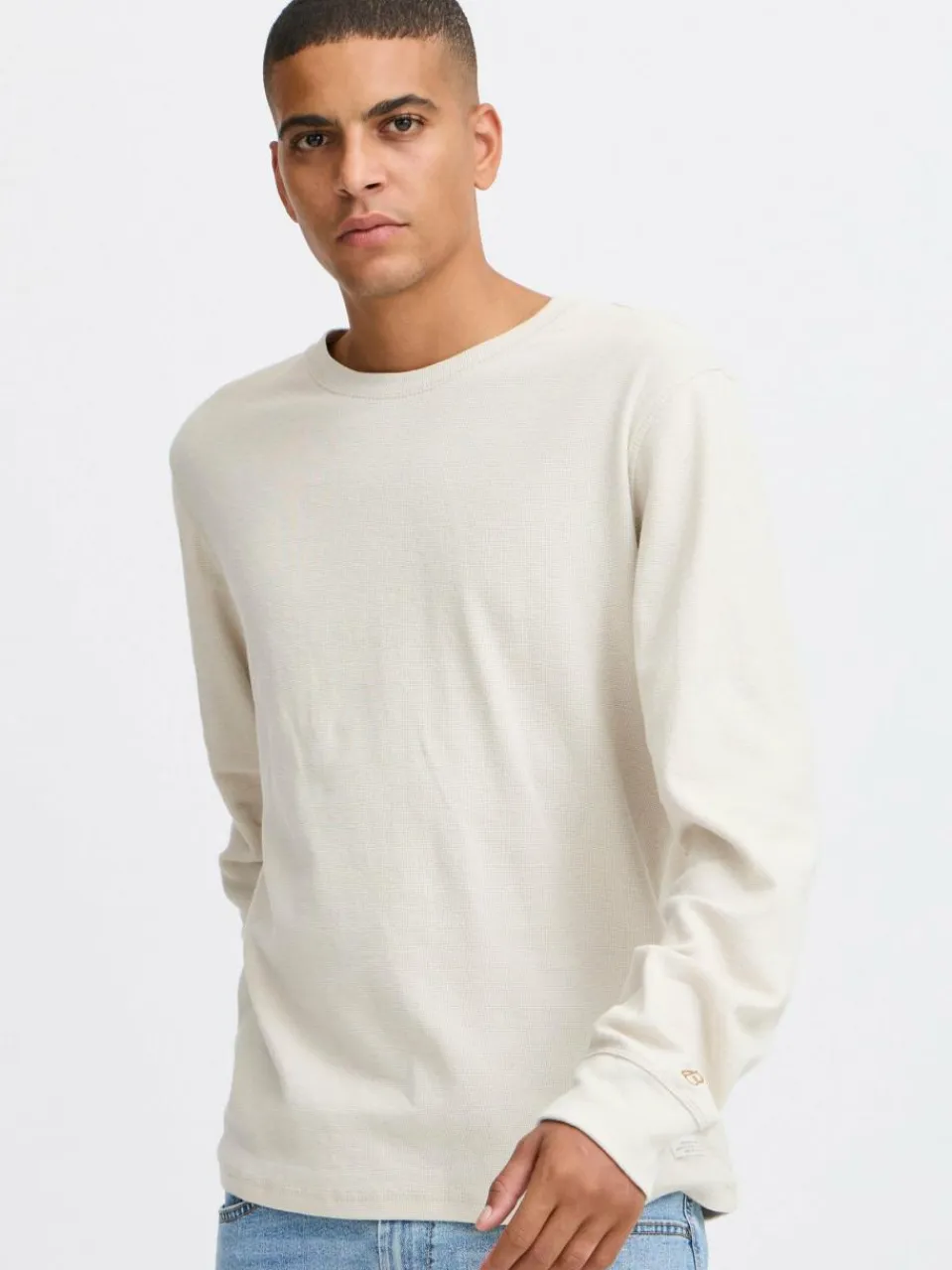 BLEND Shirts<Herren Longsleeve - BHTee beige uni