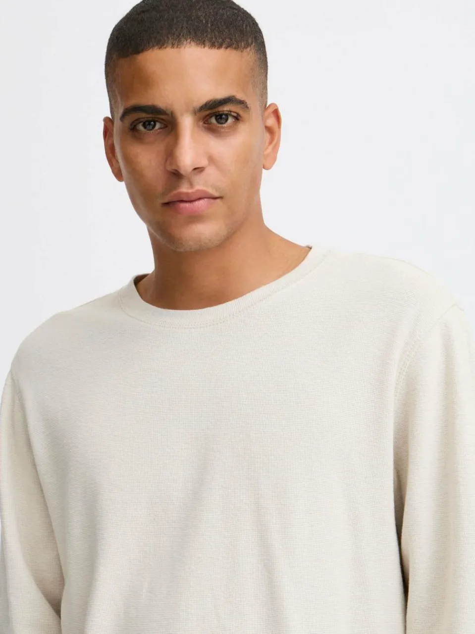 BLEND Shirts<Herren Longsleeve - BHTee beige uni