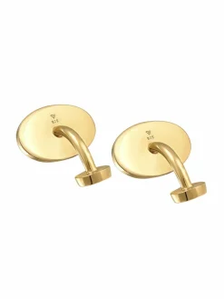 KUZZOI Manschettenknöpfe<Herren Manschettenknopf gold uni