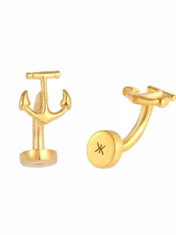 KUZZOI Manschettenknöpfe<Herren Manschettenknopf gold uni