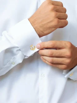 KUZZOI Manschettenknöpfe<Herren Manschettenknopf gold uni