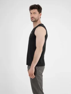 LERROS Shirts<Herren Muskelshirt schwarz uni