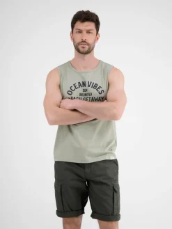 LERROS Shirts<Herren Muskelshirt grau uni