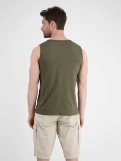 LERROS Shirts<Herren Muskelshirt oliv uni