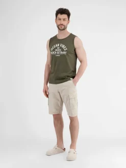 LERROS Shirts<Herren Muskelshirt oliv uni