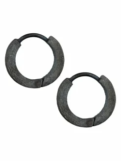 KUZZOI Schmuck<Herren Ohrringe schwarz uni