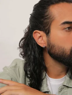 KUZZOI Schmuck<Herren Ohrringe schwarz uni