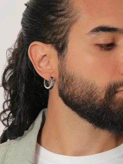 KUZZOI Schmuck<Herren Ohrringe silber uni