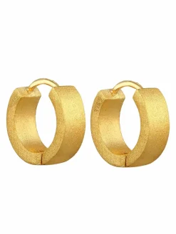 KUZZOI Schmuck<Herren Ohrringe gold uni