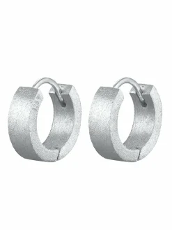 KUZZOI Schmuck<Herren Ohrringe silber uni