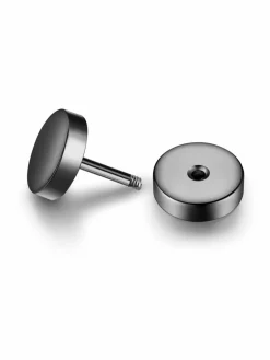 True Rebels Schmuck<Herren Ohrstecker grau uni