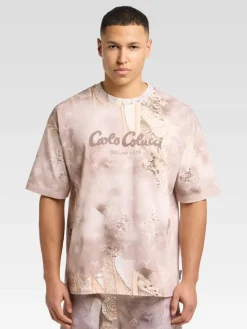 Carlo Colucci Shirts<Herren Oversize-Shirt - Eidenberger beige gemustert